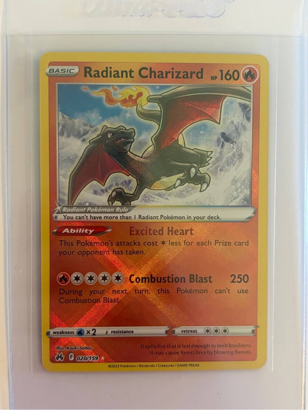 Pokemon - Radiant Charizard - 020/159 - SWSH: Crown Zenith - NM